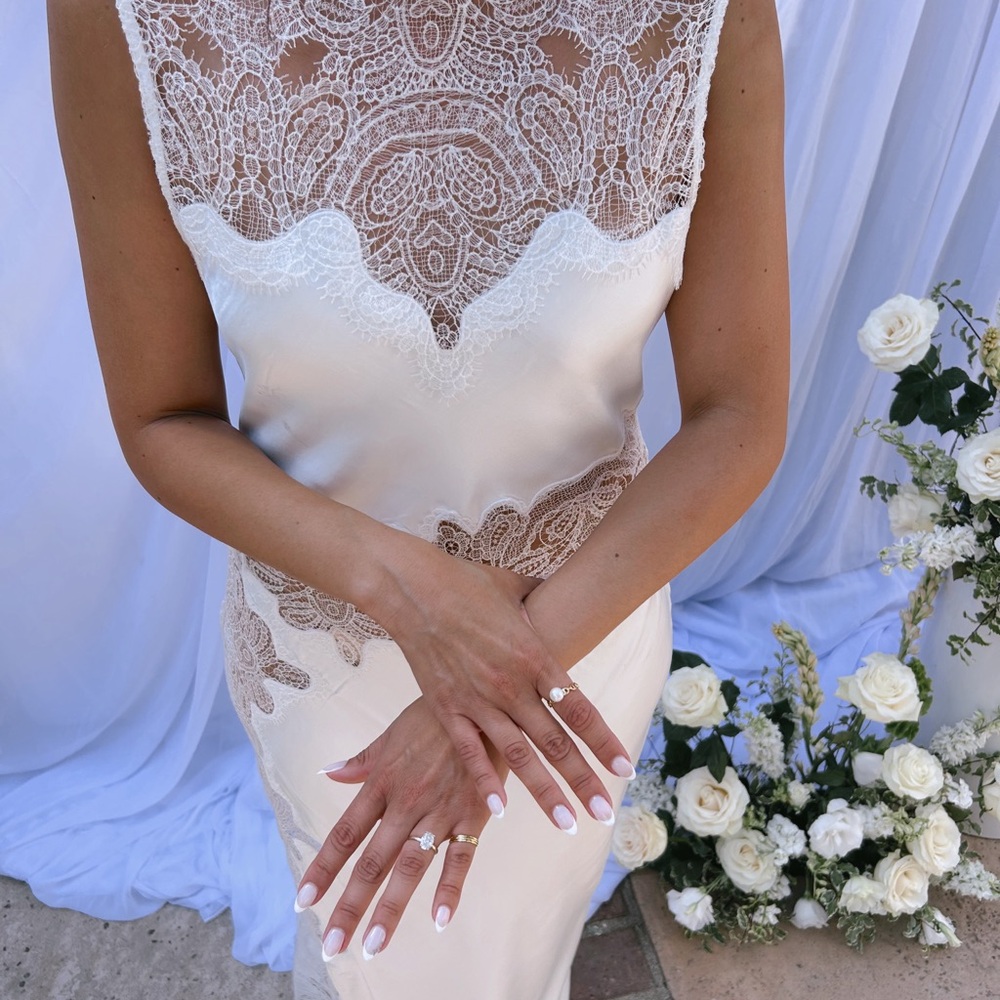 Shona Joy Cream Lace Wedding Dress